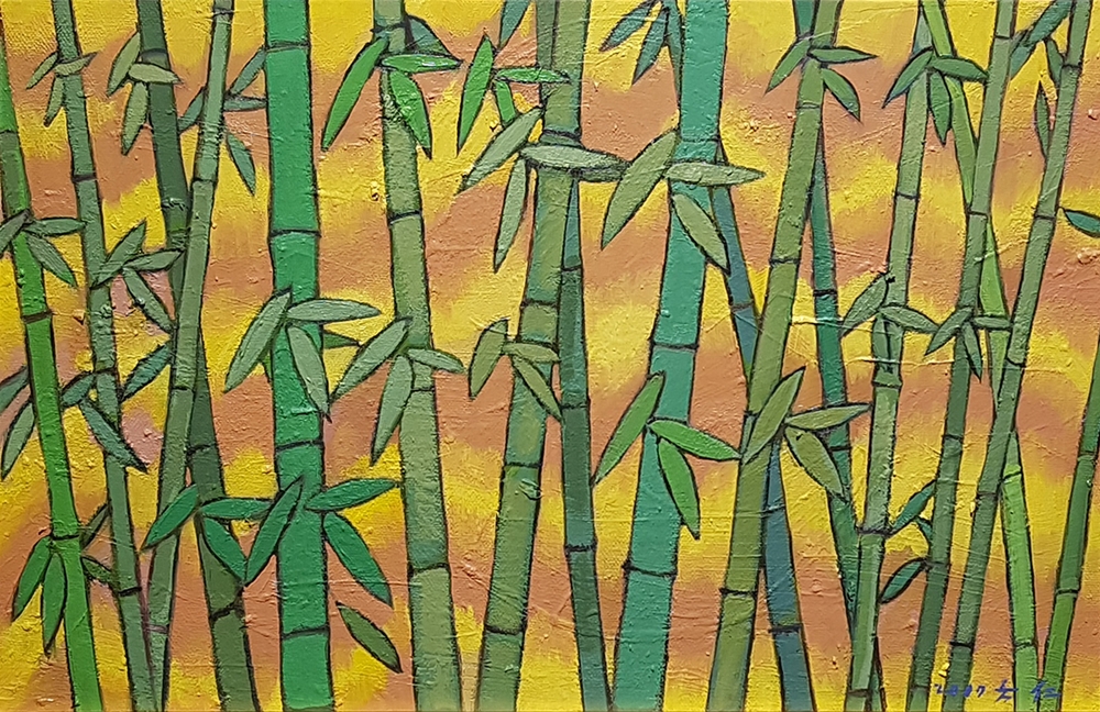 방순기 죽, 유화, 41.0 x 31.8cm